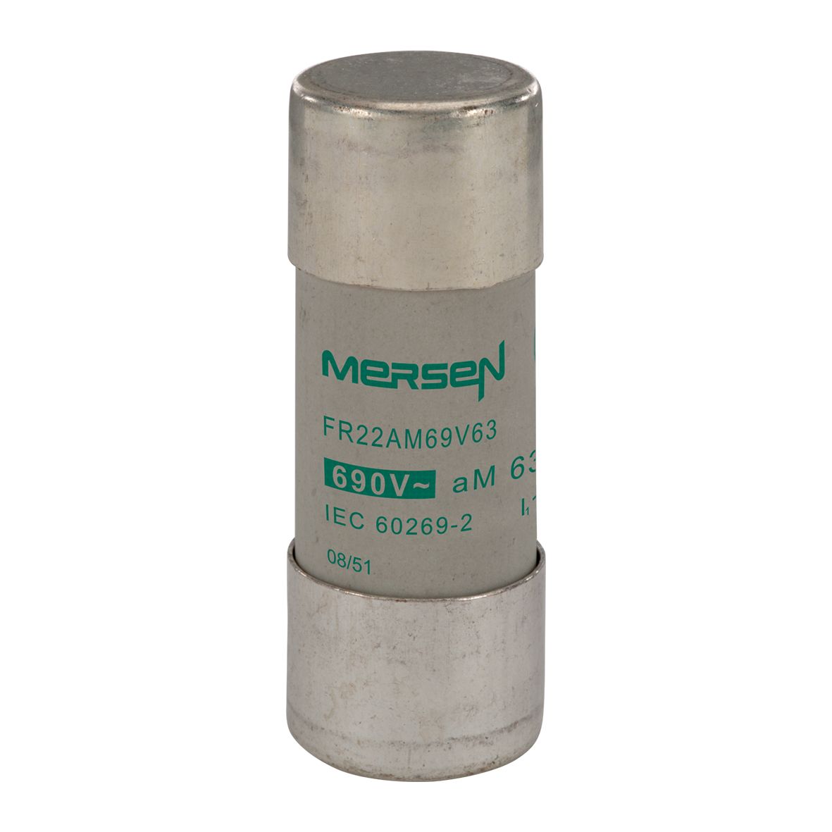 C215650 - Cylindrical fuse-link aM 690VAC 22.2x58, 63A